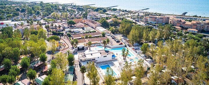 vue aérienne du camping le napoléon